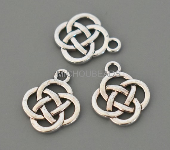 Jewellery or Craft Making 20 x Celtic Knot Charms/Connectors 25x20mm 