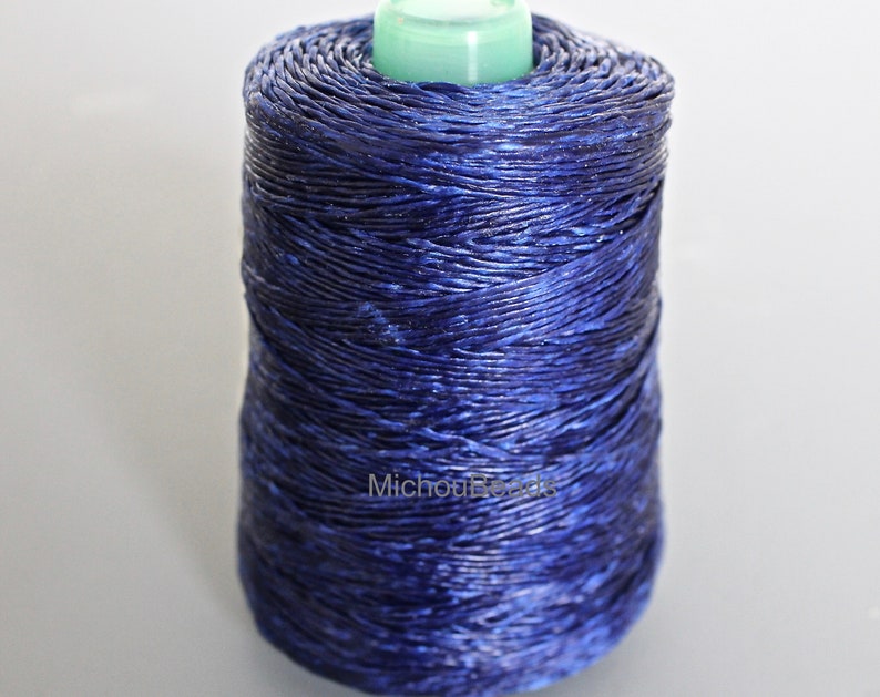 Sticky No Stretch Waterproof String Diy Jewelry 1mm THAILAND Waxed Cord 5 Yards Dark BLUE Wax Thai Environmental Polyester Cording