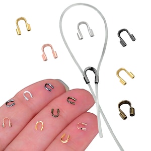20 Wire Protector GUARDIANS 4mm 0.5mm Hole - 4x4.5mm Accu Guard Silver Gold Gunmetal Antique Bronze Copper Wires Thread Cords up to 24 Gauge