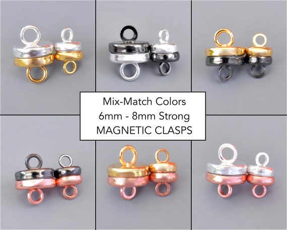 Small Magnetic Clasp, 5mm, Gold (6 Pieces)