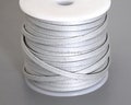 4mm FLAT COTTON Cord - 5 Yards LIGHT Gray 4x1mm Wax Cotton Cord - Polished Strong Lightly Waxed Cotton - For Diy Wrap Beading Bracelets
