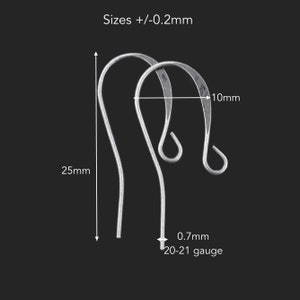 25mm Tall classic simple fishhook hook ear wire with loop earring findings silver gold copper antique bronze wholesale volume bulk discount