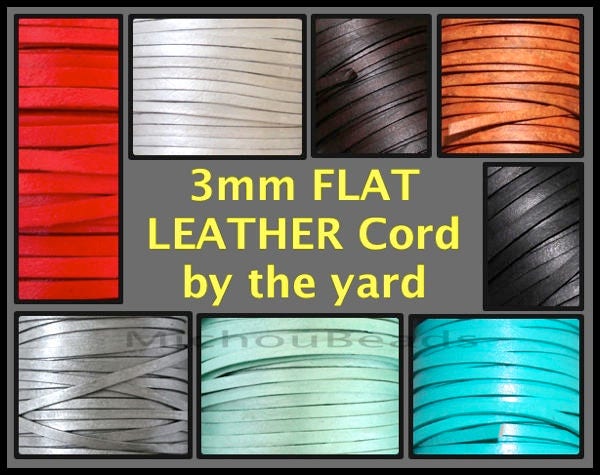 TeeLiy 3mm Flat Genuine Leather Cord, Leather Lace Strip Cord Braiding  String for Jewelry Making, Leather Shoe Lace, Arts & Crafts (Bark) Dark  Brown