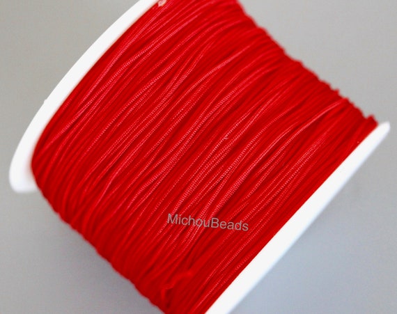 0.5mm Braided Polyester Cord 5 Yards BLACK Silk Chinese Knot Shamballa Macrame Thin Strong Knotting Beading String Thread Cording 0.4 mm
