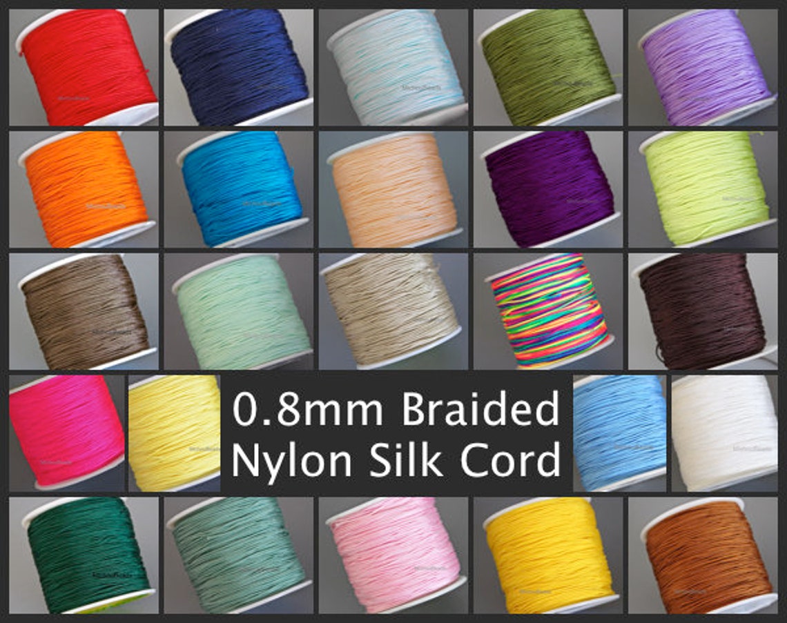 0.8mm Braided Nylon Cord - Nylon Silk Chinese Knot Shamballa Macrame ...