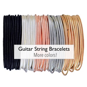 10 GUITAR String Bracelets . STEEL Stetchy Coil Gimp Strings . Diy Add Beads or Charms or Turn into Earrings or Necklaces