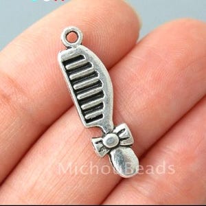 5 COMB Charm Pendants - Beauty Salon Hair Comb Pendant Charm Dangle - 6295