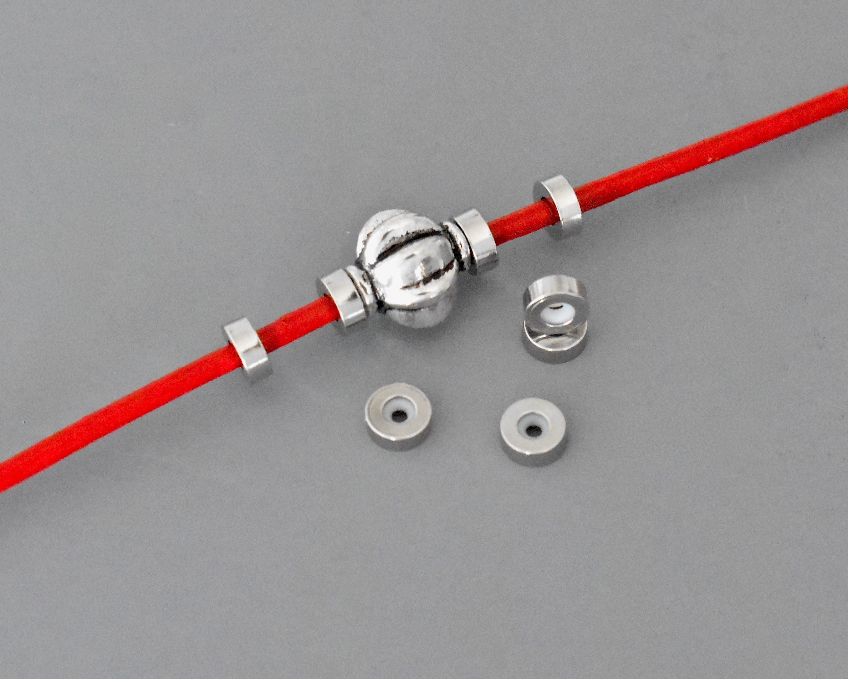 20 STOPPER Beads 4mm STAINLESS STEEL 1mm Silicone Rubber Etsy UK