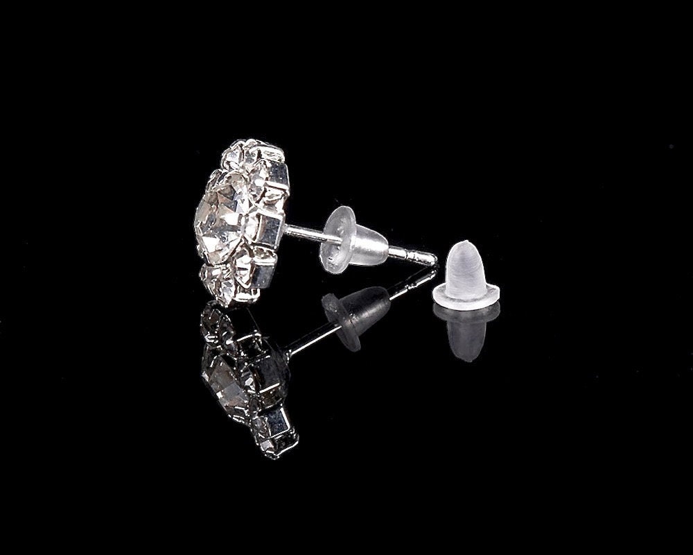 Soft RUBBER EAR NUTS - 3 Sizes Clear Earring Back Stoppers - 4x4mm 6x4 ...