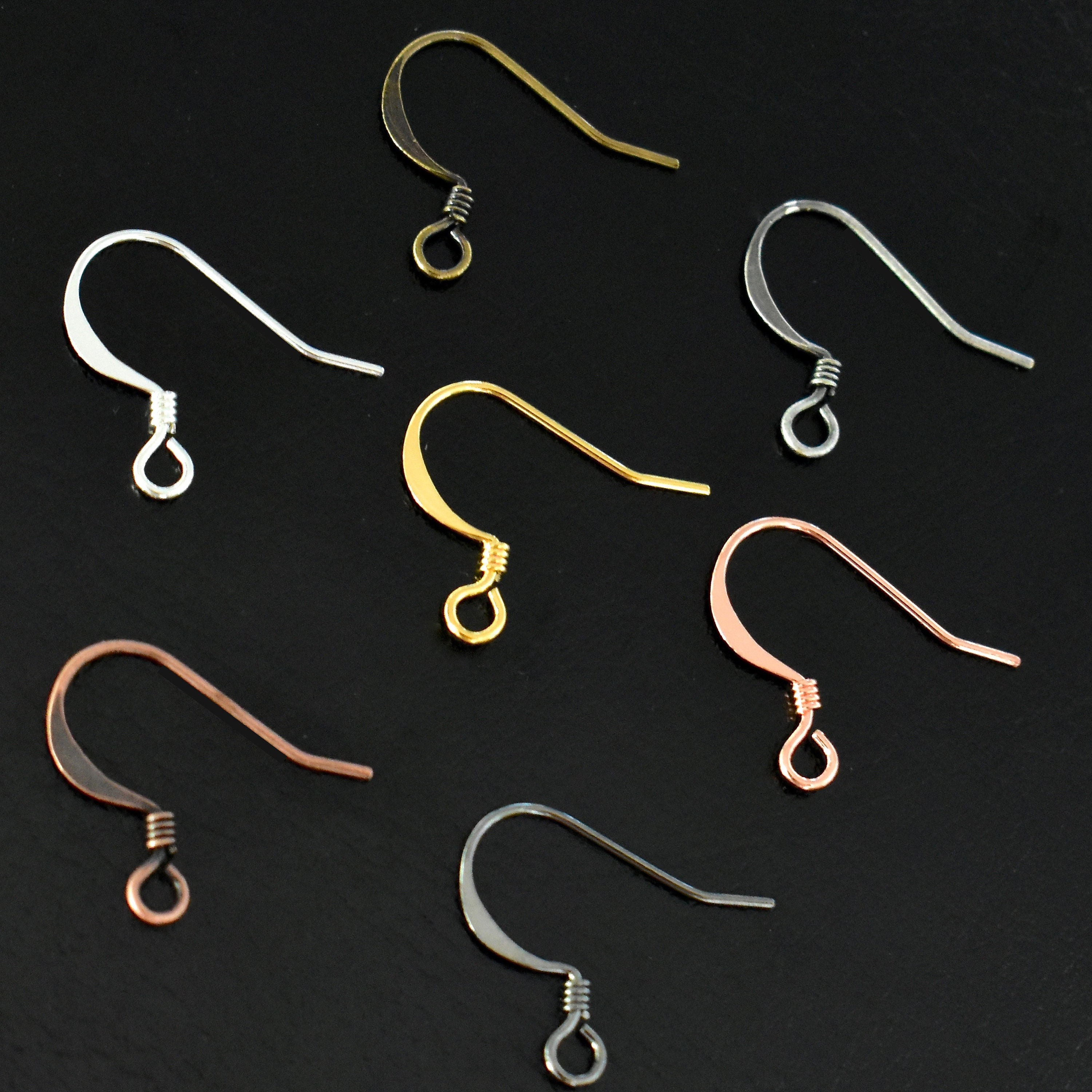 400 Pcs/200 Pairs Silver and Gold Earring Hooks, Fish Earring Hooks Ear  Wires for Jewelry Making DIY on OnBuy