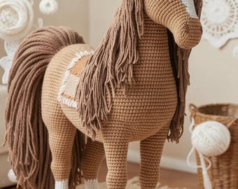 Arabian Horse Amigurumi Crochet Pattern | Realistic Plush Toy (PDF Download)