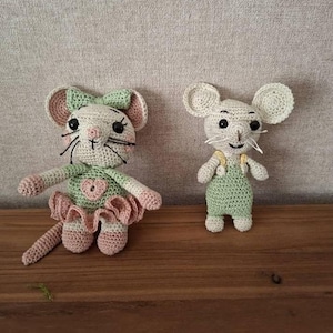 Niedliche Maus-Amigurumi-Häkelanleitung (PDF) | Mauspuppe mit Kleid | Kawaii-Plüschtier-Anleitung | Sofort-Download Bild 3