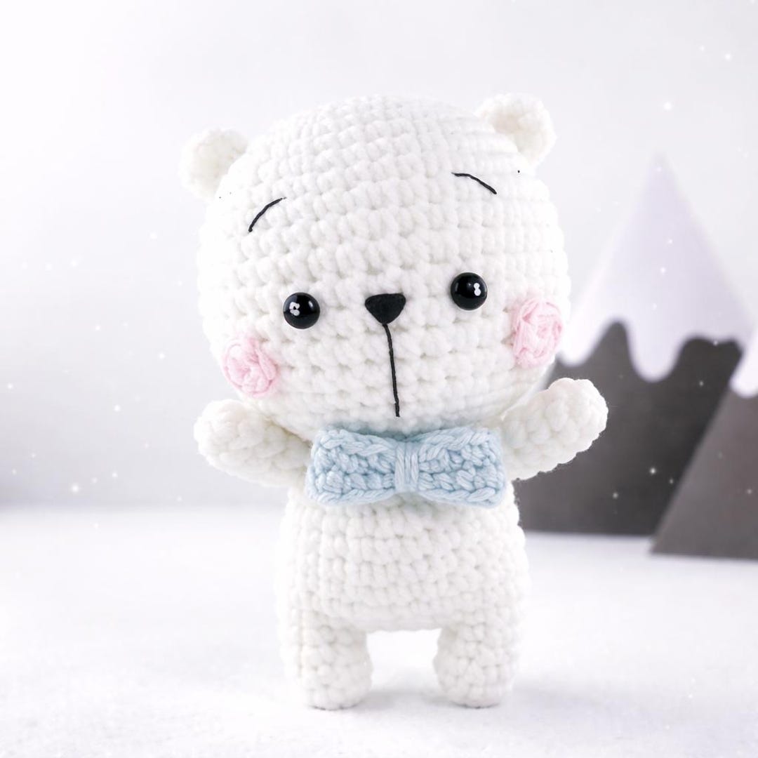 Amigurumi Polar Bear Crochet Pattern (PDF), Beginner Friendly Plush Toy ...