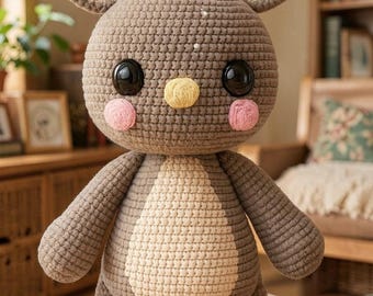 Arnold Bunny Amigurumi Crochet Pattern | Realistic Rabbit Plush Toy DIY (PDF Download)