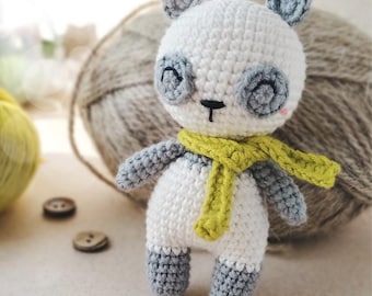 PDF de crochet de panda amigurumi: tutorial de peluche para principiantes