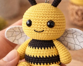 Patrón de abeja a crochet para principiantes / 3 opciones de personalización de alas / Descarga digital en PDF
