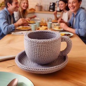 Teetasse Amigurumi Häkelanleitung PDF | Miniatur Plüschtier | Anfängerfreundlich | Geschenk für Tee-Liebhaber | DIY Kawaii Dekor | Sofort Download