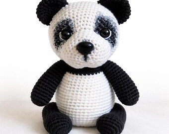 Patrón de amigurumi de panda en PDF / Tutorial de peluche de panda kawaii / Ideal para principiantes / Regalo para baby shower / Descarga instantánea
