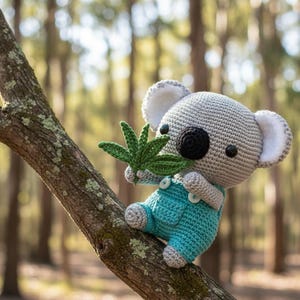 Koala Häkelanleitung, PDF, Amigurumi Bär, Baby Deko, Dschungel, Babyparty Geschenk