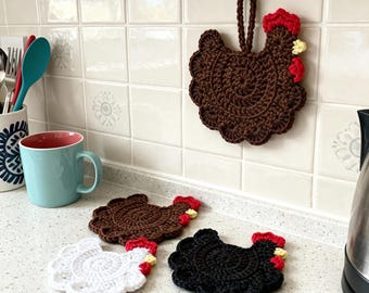Chicken Coaster Crochet Pattern PDF | Functional Amigurumi Tutorial | Unique Home Decor | Quick DIY Gift