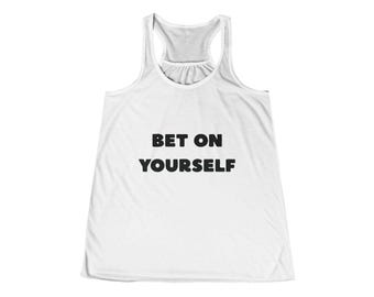 Camiseta de tirantes con espalda nadadora holgada Bet On Yourself