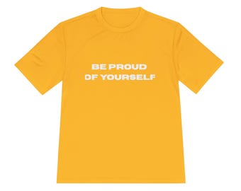 Camiseta "Siéntete orgulloso de ti mismo" / Camiseta tipográfica motivacional