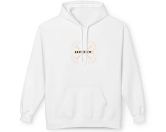 Sudadera con capucha de polar de corte relajado: mezcla de algodón de peso medio, capucha forrada de jersey