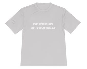 Camiseta "Siéntete orgulloso de ti mismo" / Camiseta tipográfica motivacional