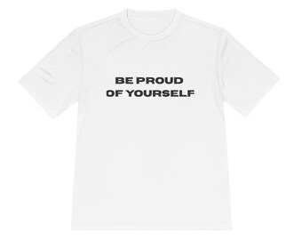 Camiseta "Siéntete orgulloso de ti mismo" / Camiseta tipográfica motivacional