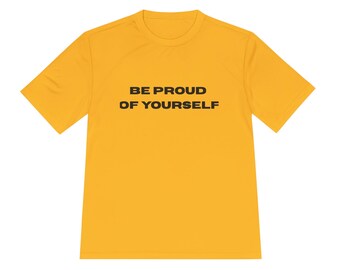 Camiseta "Siéntete orgulloso de ti mismo" / Camiseta tipográfica motivacional