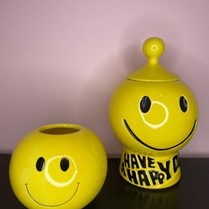 Mccoy Smiley Face Cookie Jar - Etsy