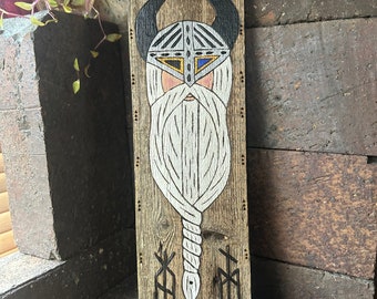 Odin - Norse - Scandinavian - Pagan - Norse Mythology - Viking - Wood Burning - Pyrography - Altar Decor - Witchy - Norse Pagan Gods