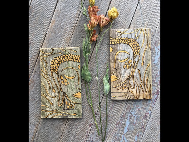 Buddha Wood Burning Art Zen Mindfulness Yoga | Etsy
