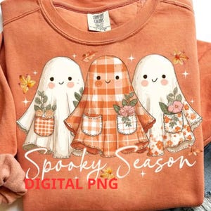 Blommigt lapptäcke Ghost PNG, höstens sublimering, digital nedladdning av kusliga säsonger