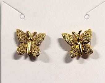 Pendientes mariposa dorada