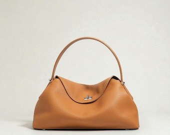 Damen Echtleder Tasche Rindsleder Schulter Geldbörse, handgefertigte Damen Tasche, stilvolle Alltagstasche