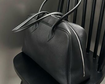 Klassische Leder Umhängetasche Echtleder Tote Minimal Geldbörse