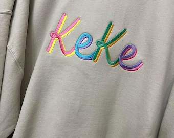 Sudaderas personalizadas con nombre bordado – Letras multicolor personalizadas