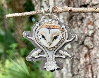 Sterling silver owl pendant. “Hidden in plain sight”