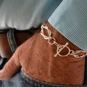 Men's Sailors Knot Link bracelet Heavy weight Sterling image 2