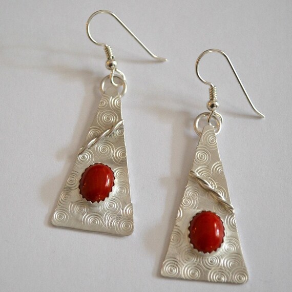 /'well worn jeans/' Blue kyanite and textured sterling silver earrings