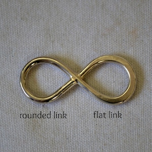Mens sterling silver Infinity Link bracelet. Unisex. hand forged. Endless Love image 2