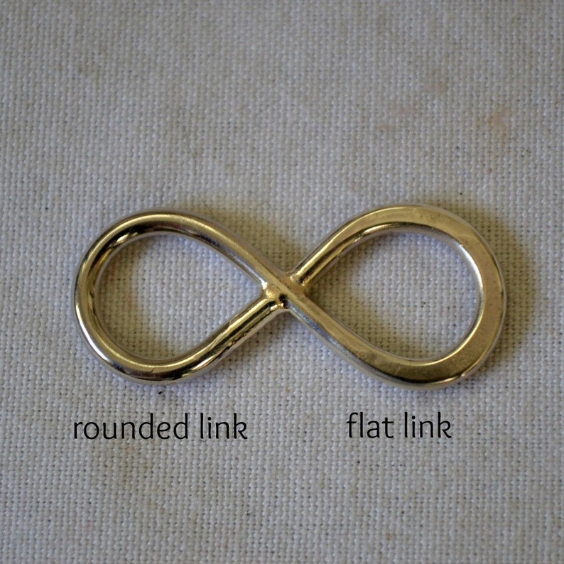 Mens sterling silver Infinity Link bracelet. Unisex. hand forged. Endless Love image 2