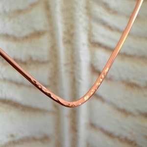 Copper V neckwire necklace. wear alone or hang a pendant neck hugger image 3