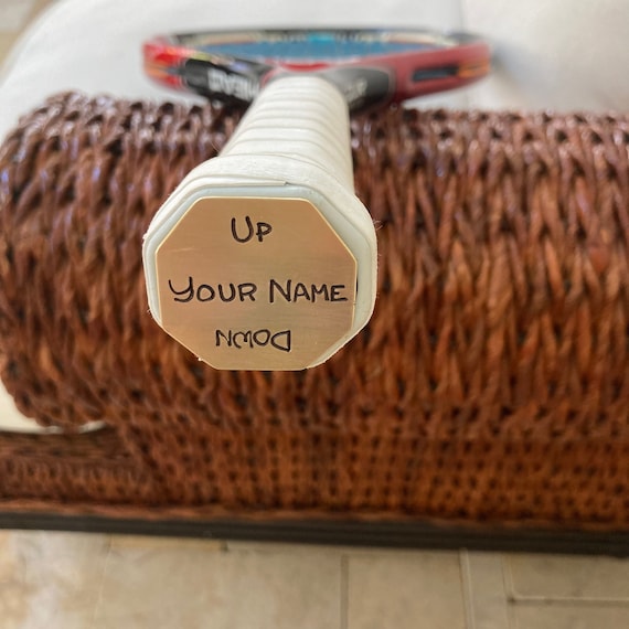 Tennis Racquet Nameplate. Solid Brass. Fits Most Racquets. Etsy