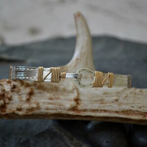 RuLaLa 2.0 Sterling silver and 14K gold filled wire wrapped bracelet. image 4