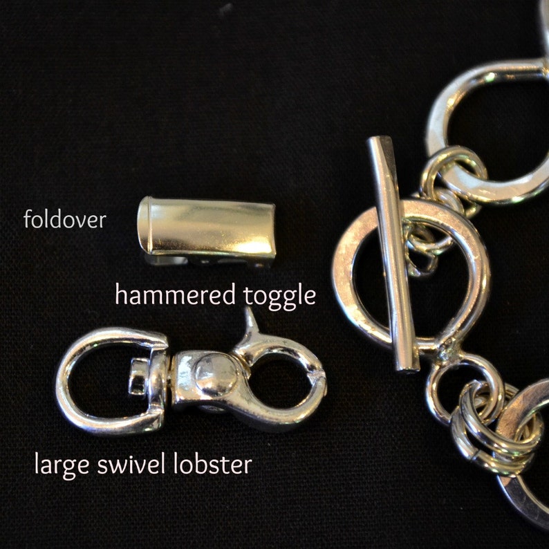 Mens sterling silver Infinity Link bracelet. Unisex. hand forged. Endless Love image 5