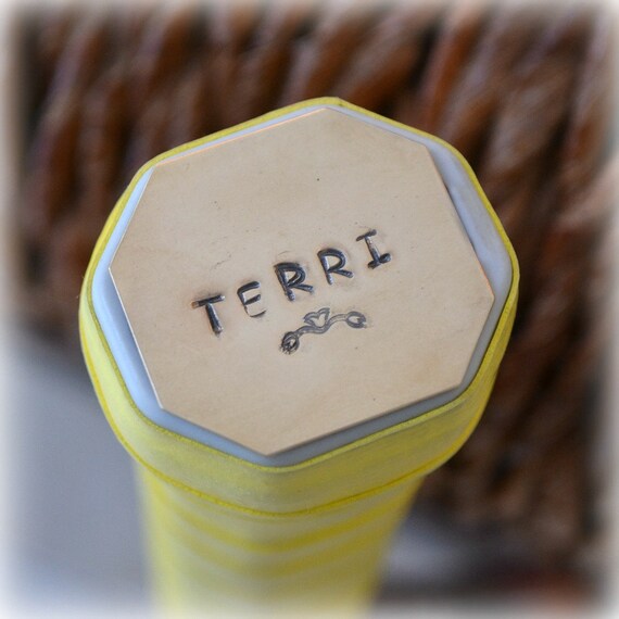 Custom tennis racquet name plate. solid brass. Will fit all Etsy