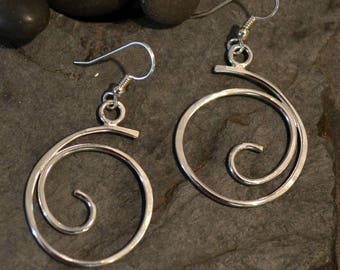 sterling silver hoop earrings.  Perfect Wave