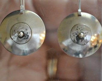 sterling disk earrings.  "littleittybittytitties"